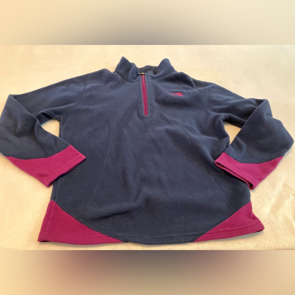 The North Face Blue and Pink Girls' Pullover